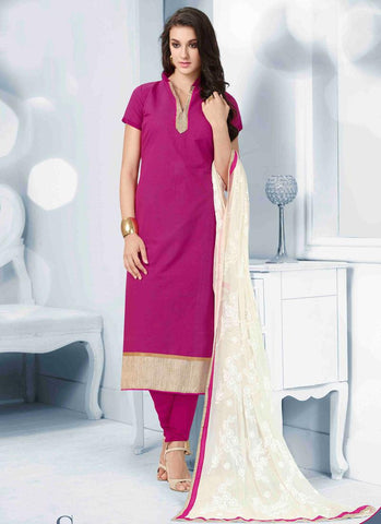 Pink Color Unstitch Embroidered Salwar Kameez