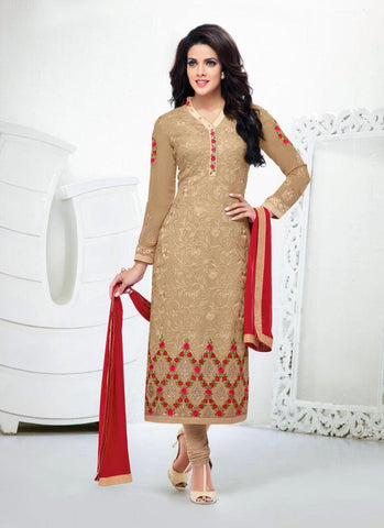 Beige Color Designer Salwar Kameez