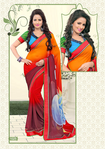 Designer Weight Less Printed Saree