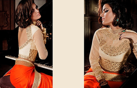 Designer Gorgeous Party Wear Saree With Blouse