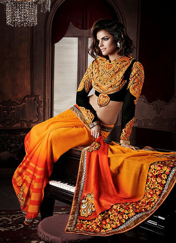Designer Gorgeous Party Wear Saree With Blouse