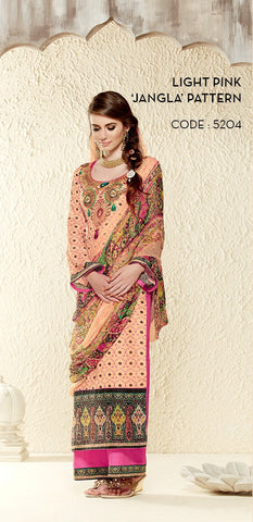 Designer Cotton Silk with Digital Print Straight Cut Suit with Digital Print Chiffon Dupatta