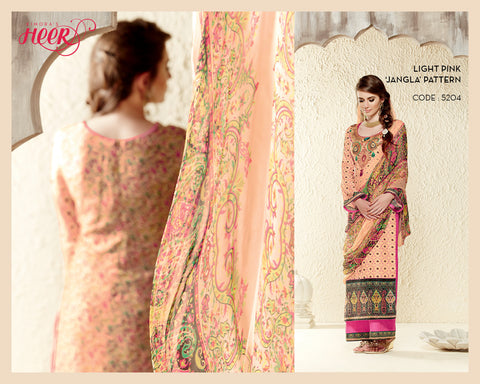 Designer Cotton Silk with Digital Print Straight Cut Suit with Digital Print Chiffon Dupatta
