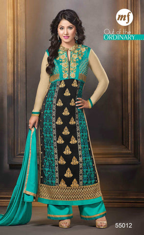 Black Color Georgette Palazzo Salwar Kameez