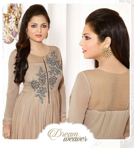 Beige Color Designer georgette fabric salwar suit