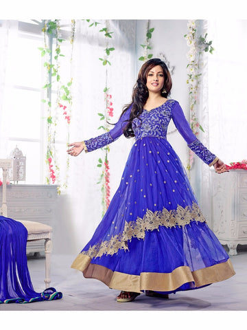 Blue Designer Anarkali Suit