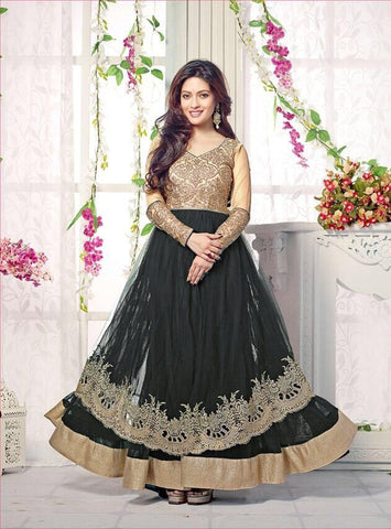Black Designer Anarkali Suit