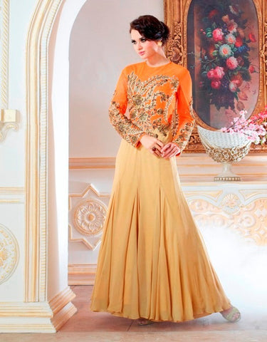 Evening Party Wear Emboridered Gown - 9601