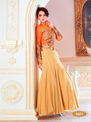 Evening Party Wear Emboridered Gown - 9601