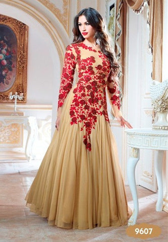 Evening Party Wear Emboridered Gown - 9607