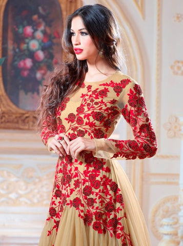 Evening Party Wear Emboridered Gown - 9607