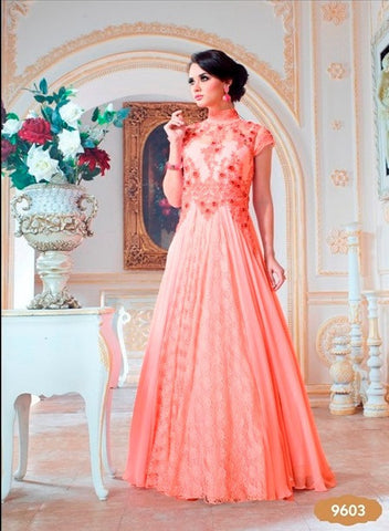 Evening Party Wear Emboridered Gown -9603