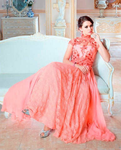 Evening Party Wear Emboridered Gown -9603