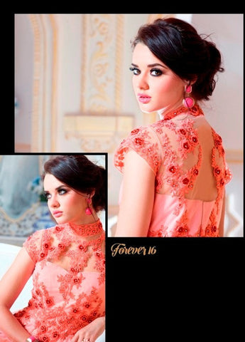 Evening Party Wear Emboridered Gown -9603