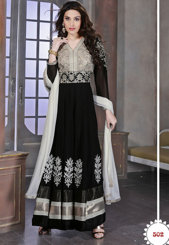 Exotic Black Color Wedding Wear Designer Anarkali Suit