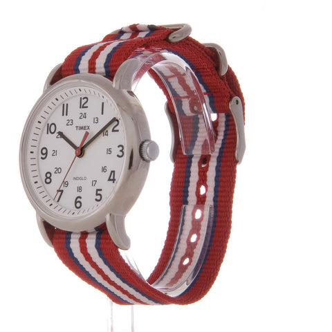 Timex Weekender Indiglo Analog White Dial Unisex Watch - T2N746