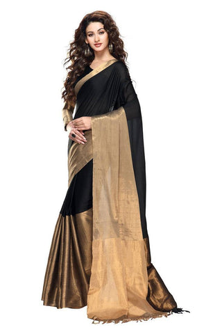 black color printed sarees