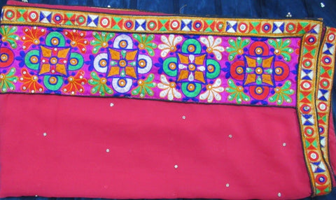 Narmada Fashion Crafted Navratri Kachhi Work Navy Blue Lahenga