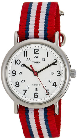 Timex Weekender Indiglo Analog White Dial Unisex Watch - T2N746